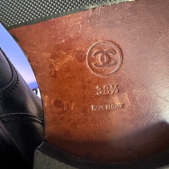 Not for sale !!!Chanel black leather cc logo over the knee riding boots - Picture 10 of 16